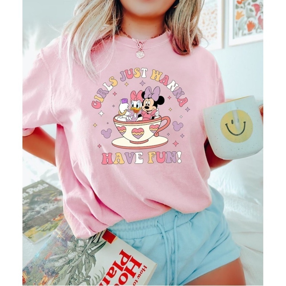 Disney Minnie Daisy Summer Shirt Girls Just Wanna Have Fun Shirt
